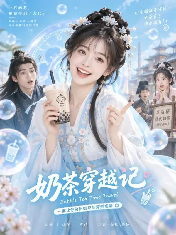 黄果短剧《重生之我在古代开奶茶店》封面